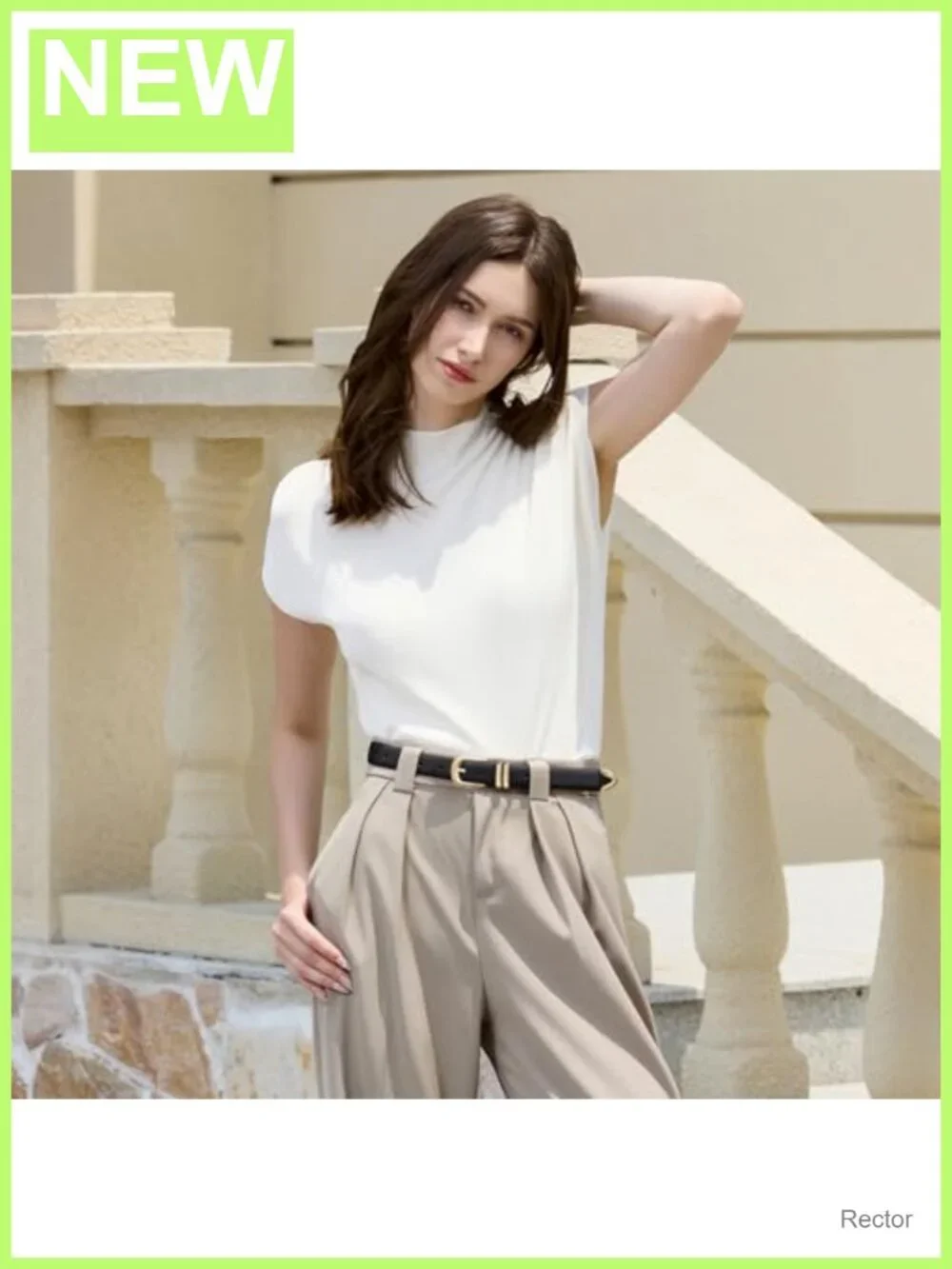 Women Faux Leather Belt with Gold Buckle Casual Waist Belt for Jeans Dresses